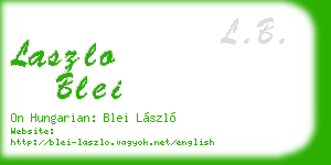 laszlo blei business card